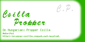 csilla propper business card